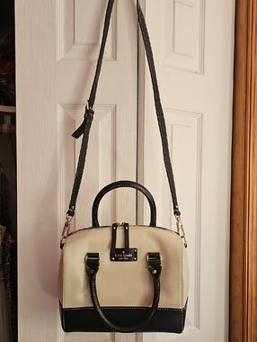 kate spade Cream and Black Two-Tone Satchel